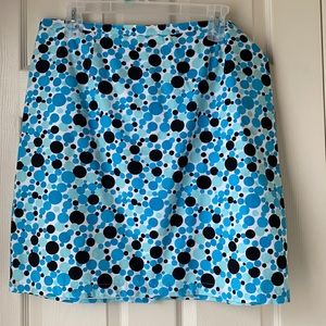 Casual Corner Annex Multi Shades of Blue Dots on White Background Lined …